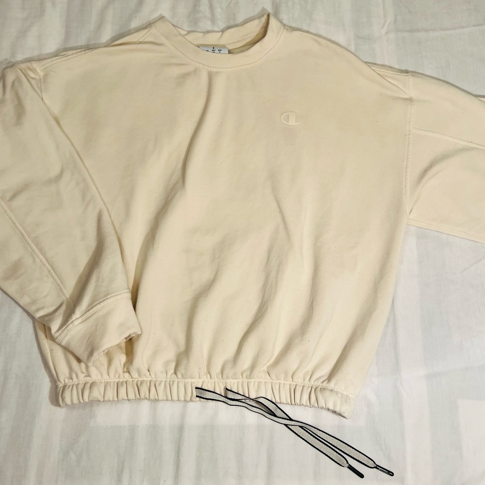 Champion Off-White Crew Neck Sweater